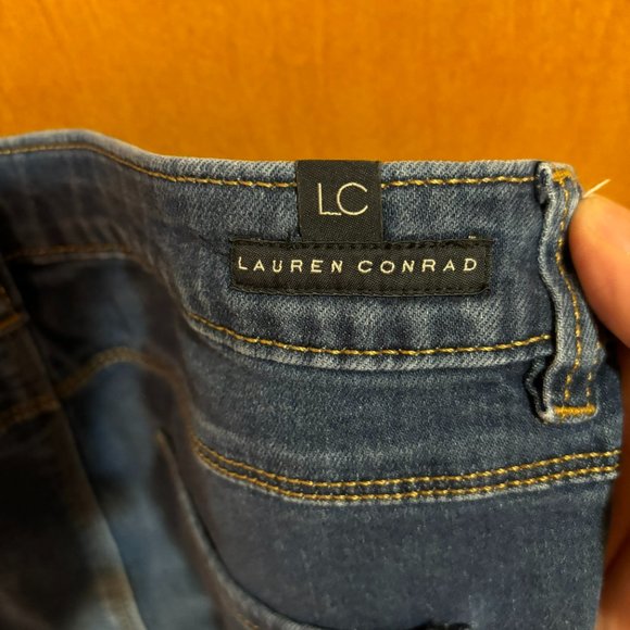 LC Lauren Conrad Womens‎ Dark Wash Mid Rise Super Skinny Jeans Sz 10 - Picture 14 of 14